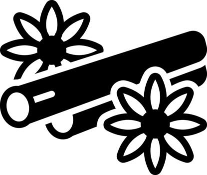 solid icon for cinnamon vector