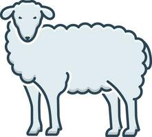 color icono para oveja vector