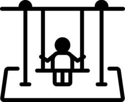 solid icon for swingswing vector