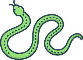 color icono para serpiente vector