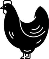 solid icon for hen vector