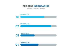 Four colorful row with percentage indication. Concept of 4 stages or levels of business development. Modern infographic design template. Volumetric vector illustration for presentation, report.