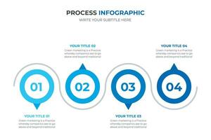 Timeline infographic with Modern presentation template with 4 step for business process. vector