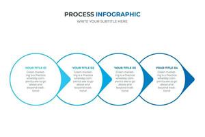 Timeline infographic with Modern presentation template with 4 step for business process. vector