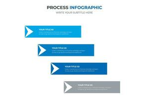 Flow chart 4 step infographic design vector