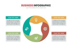 Infographic template design 4 option vector