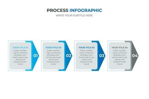 Timeline infographic with Modern presentation template with 4 step for business process. vector