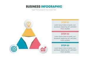 Business infographic template 3 step vector