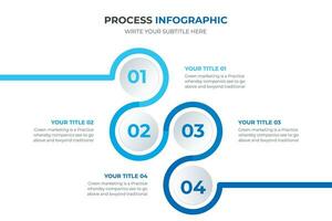 cronograma infografía con moderno presentación modelo con 4 4 paso para negocio proceso. vector