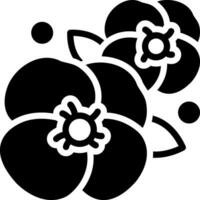 solid icon for flower vector