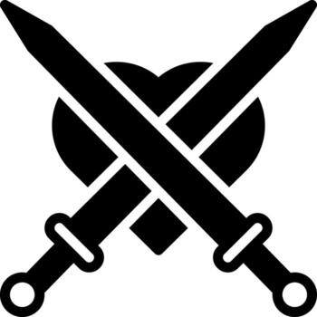 sólido icono para ataque vector