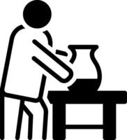 solid icon for working vector