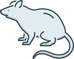 color icon for rat vector