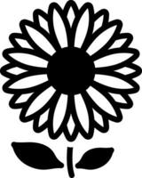 solid icon for daisy vector