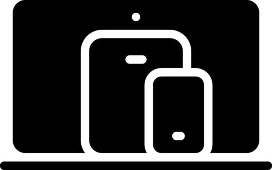 solid icon for device vector