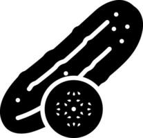 solid icon for cucumber vector