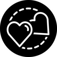 solid icon for love vector