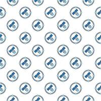 Satellite in Crosshair vector Aim blue seamless pattern