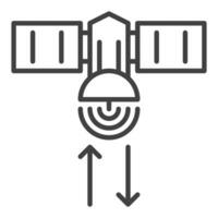 Satellite with Arrows vector concept thin line icon