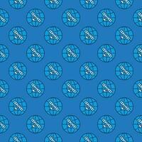 Earth and Satellite vector Satellite Internet Access concept blue seamless pattern
