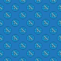 Earth and Satellite vector Satellite Internet Access concept blue seamless pattern