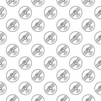 Circle with Satellite vector concept linear seamless pattern