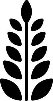 solid icon for curry tree vector