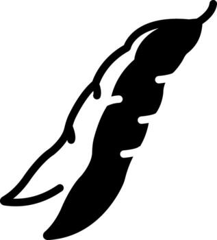 solid icon for green bean vector