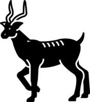 solid icon for antelope vector