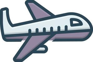 color icon for flight vector