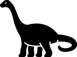 solid icon for dinosaur vector