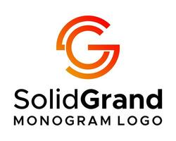 sg letra monograma geométrico circulo logo diseño. vector