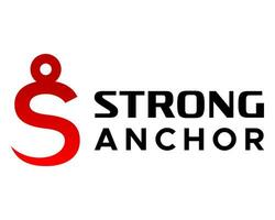 Letter S monogram anchor ship logo design. vector