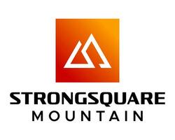 Letter S monogram mountain logo design. vector