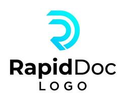 RD letter monogram simple bold modern logo design. vector