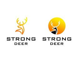 Deer animal wild adventure logo design. vector