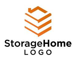 Storage home vector logo design.