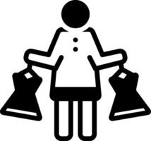 solid icon for dress shopping vector