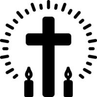 sólido icono para cristiano vector