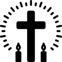 solid icon for christian vector