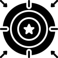 solid icon for aim vector