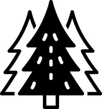 solid icon for pine vector