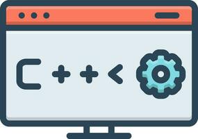 color icon for program vector