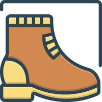 color icon for boot vector