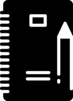 solid icon for writing vector