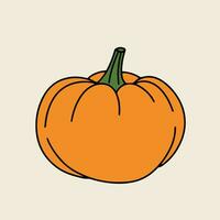 garabatear calabaza aislado en antecedentes. cosecha símbolo calabaza. vector ilustración