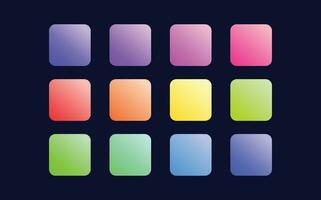 Vibrant Modern Gradients of Every Color Modern Gradients in Every Hue vector