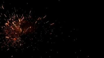 fireworks on a black background photo
