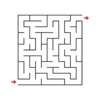 Abstact labyrinth. Educational game for kids. Puzzle for children. Maze conundrum. Find the right path. Vector illustration.