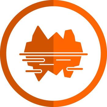 glaciar bahía vector icono diseño